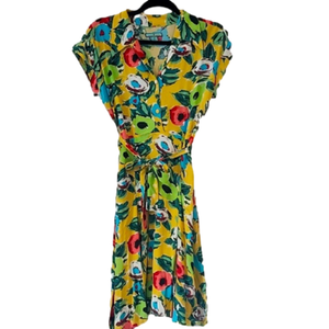 Floral Yellow Midi Dress